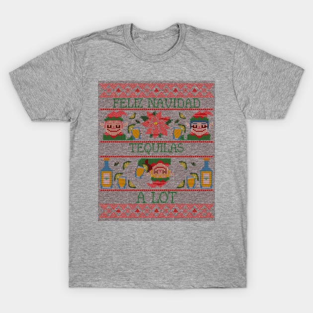 Feliz Navidad Christmas Sweater T-Shirt by Philly Drinkers